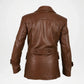 men's brown vintage leather jacket