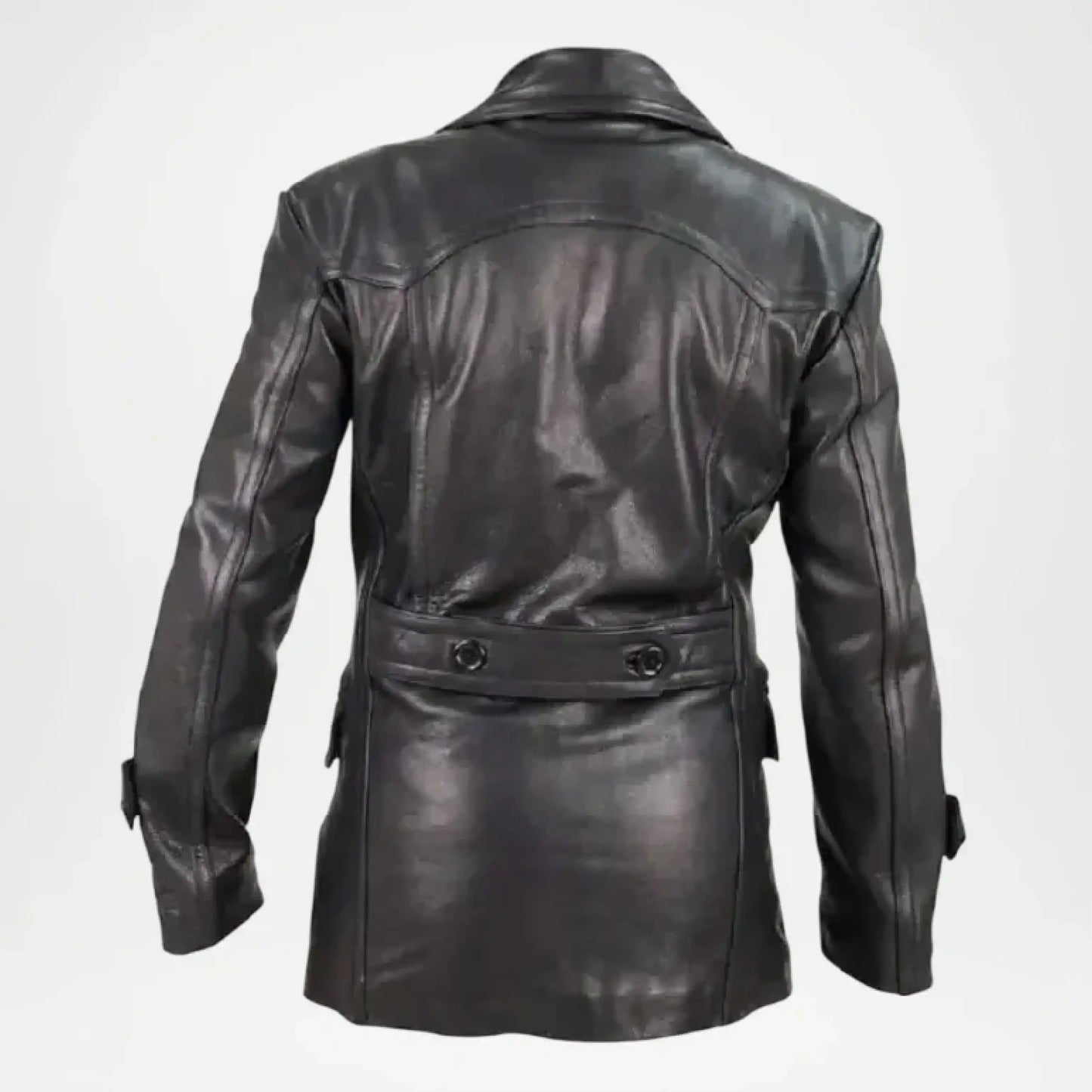 men's distressed leather coat
