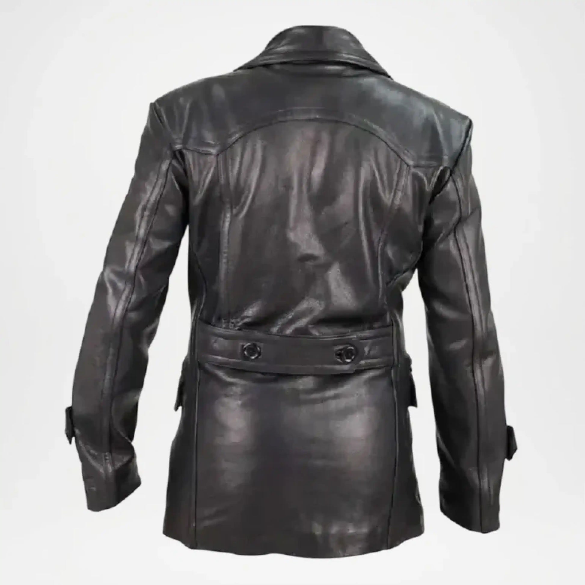 men's distressed leather coat
