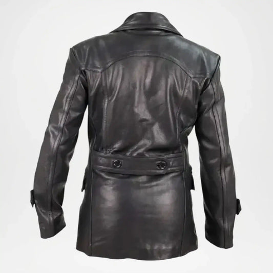 men's distressed leather coat
