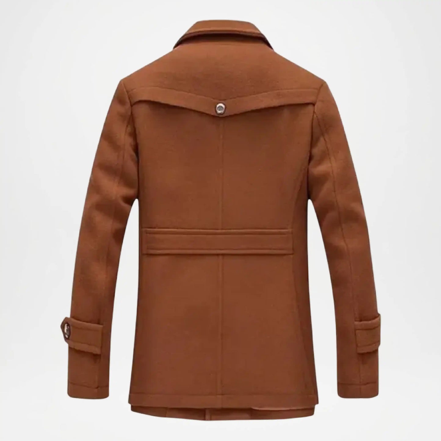 brown wool overcoat