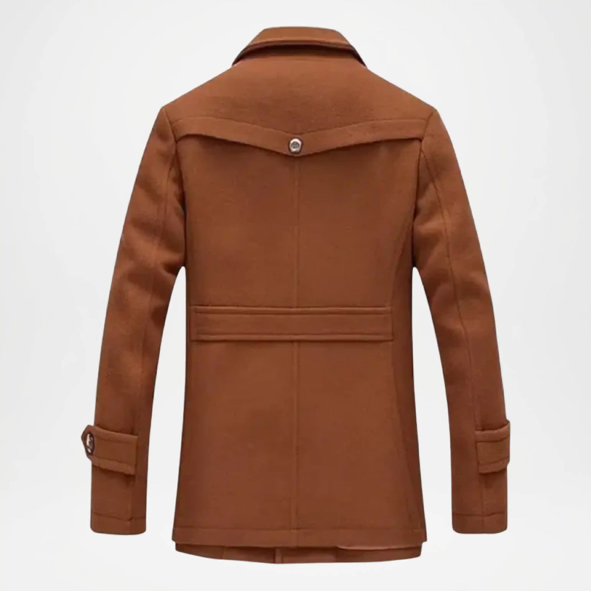 brown wool overcoat