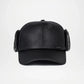 Men’s Leather Baseball Cap with Lined Earflaps