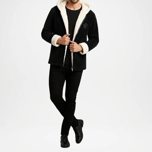 black distressed leather jacket men