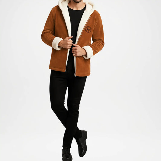 distressed leather jacket men brown