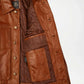 men's brown vintage leather jacket