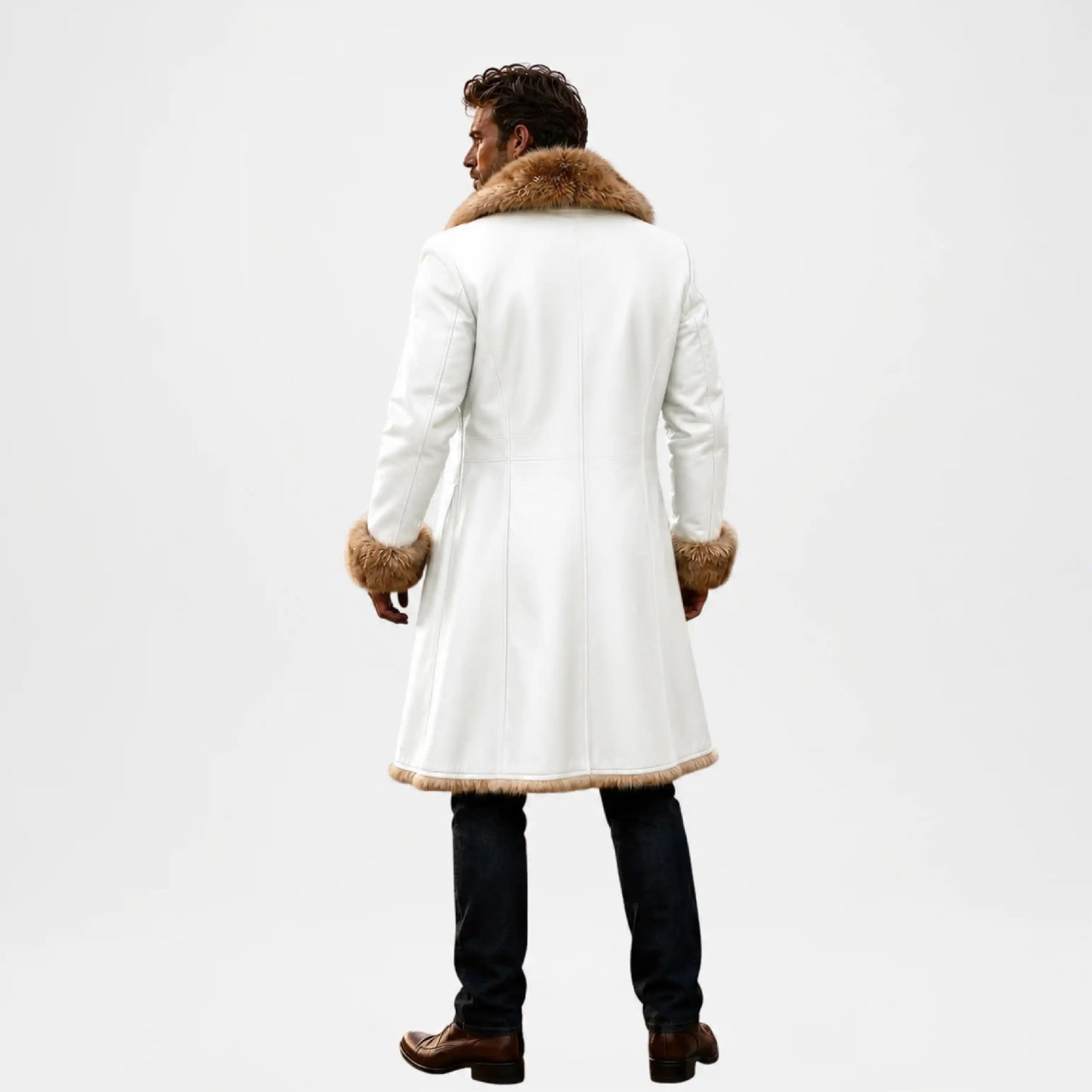 Men's Winter Leather Coat