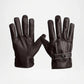 Mens pairs Brown Leather Motorcycle Gloves