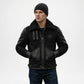 Mens Black Shearling Aviator Jacket