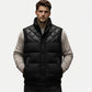 mens black quilted puffer vest