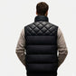 mens black sleeveless puffer jacket