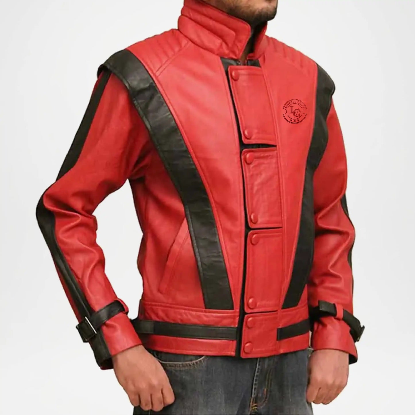 Michael Jackson Thriller Red Leather Jacket