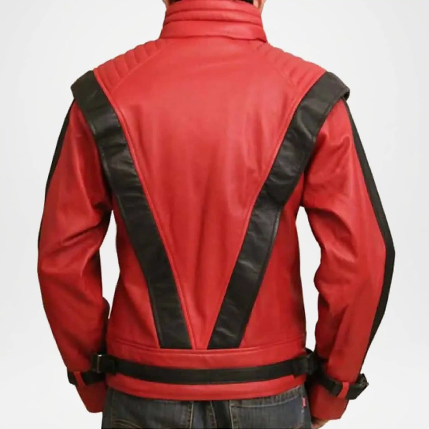 Michael Jackson Thriller Red Leather Jacket
