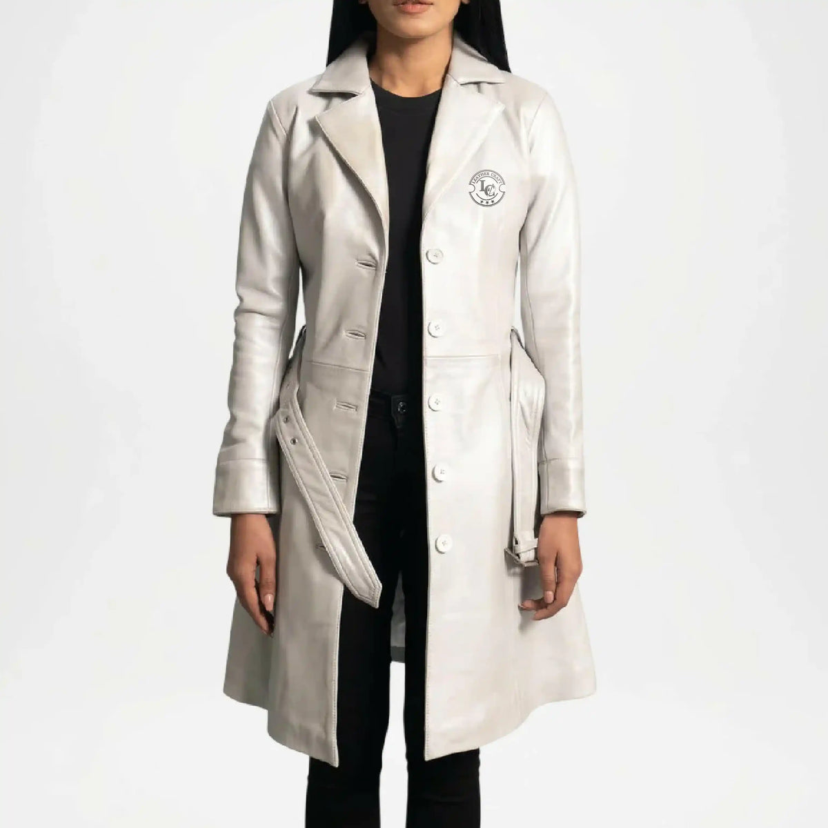 Leather trench coat womens