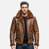 mens brown shearling aviator jacket