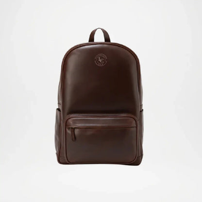 Philos Brown Leather Backpack for Men
