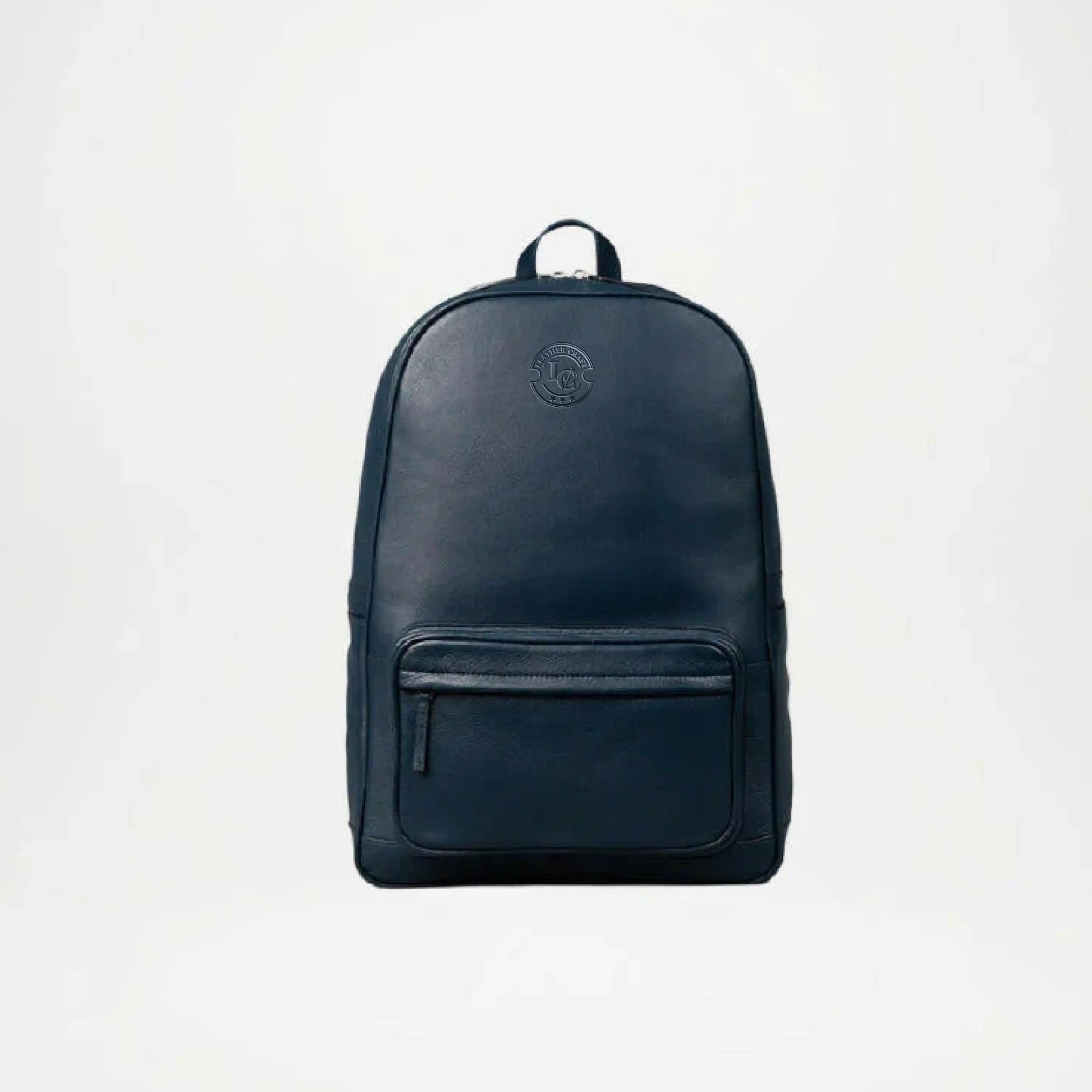 Midnight Blue Leather Backpack Men