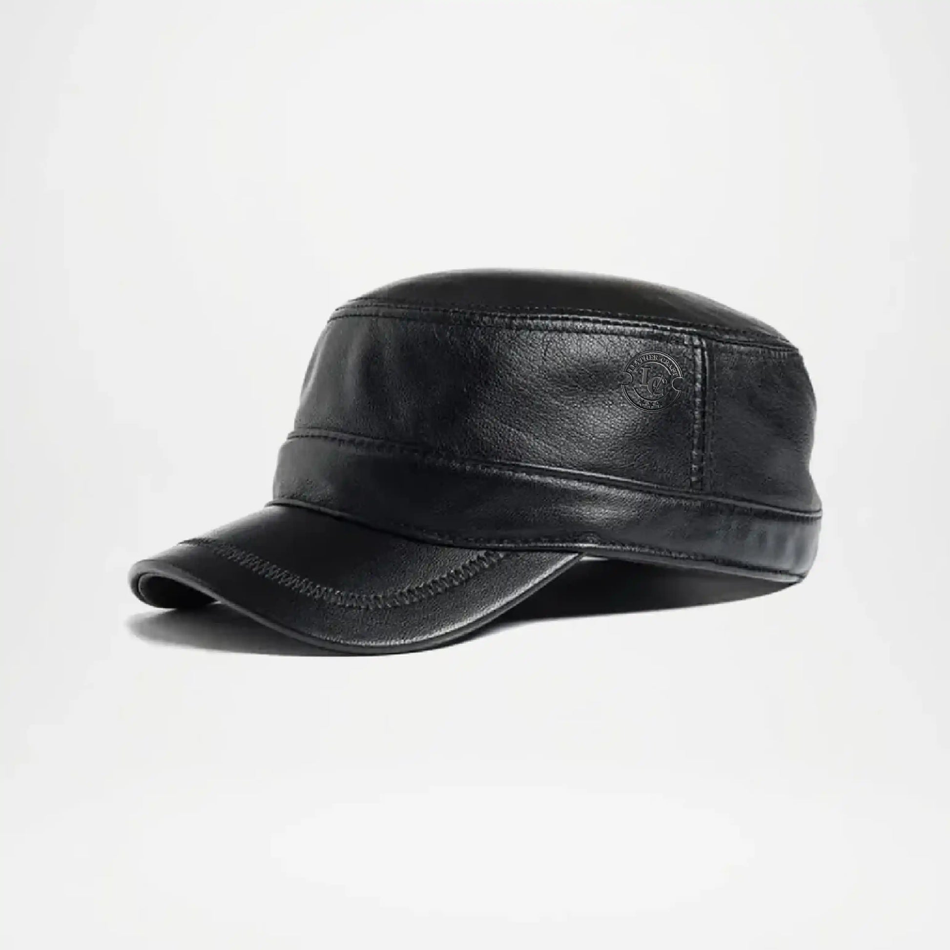 Military Style Leather Hat For Mens
