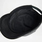 Black leather hat on a white background
