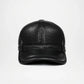 Plain Genuine Leather Army Cap for Men
