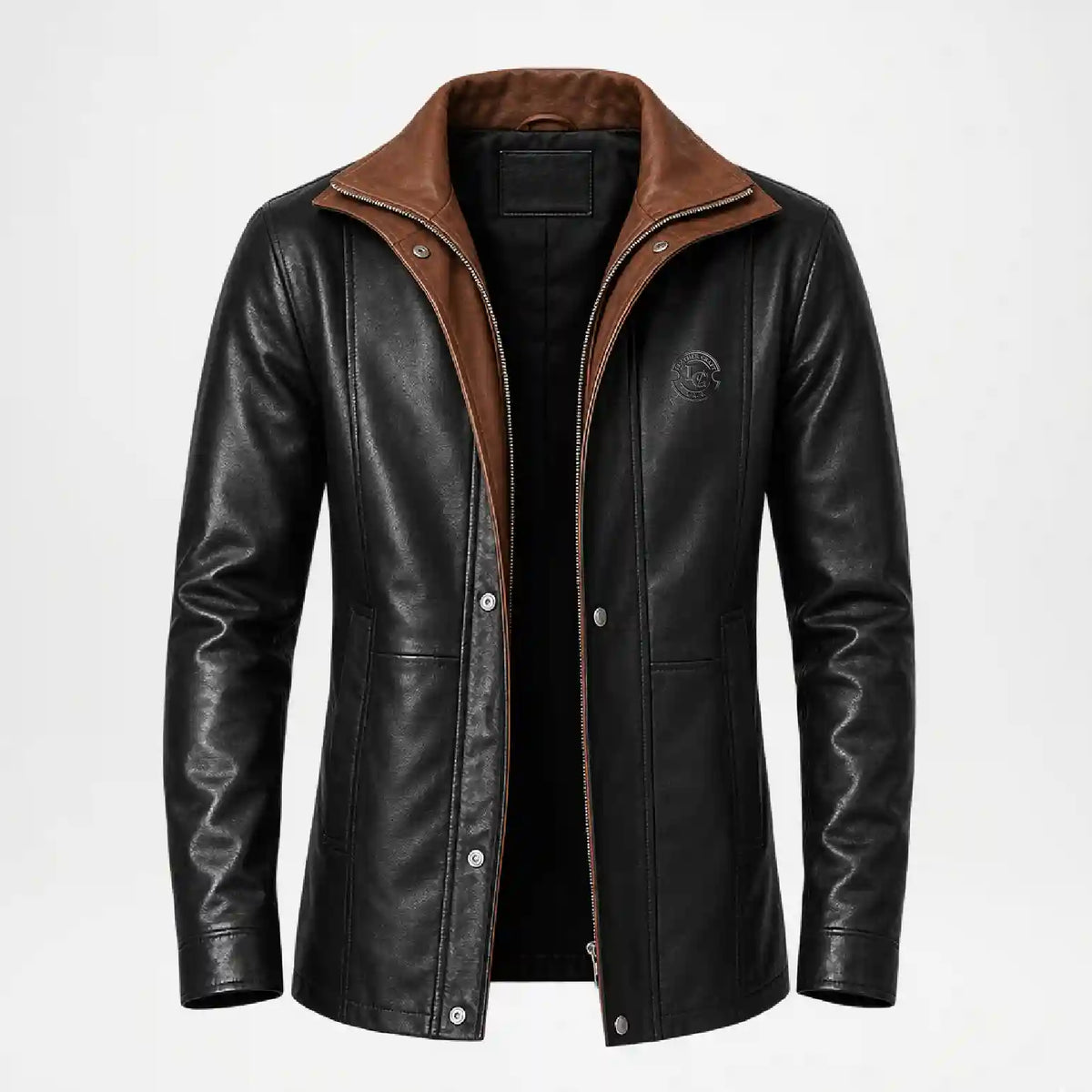 Quilted Leather Trench Coat Men