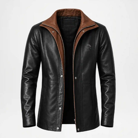 Quilted Leather Trench Coat Men