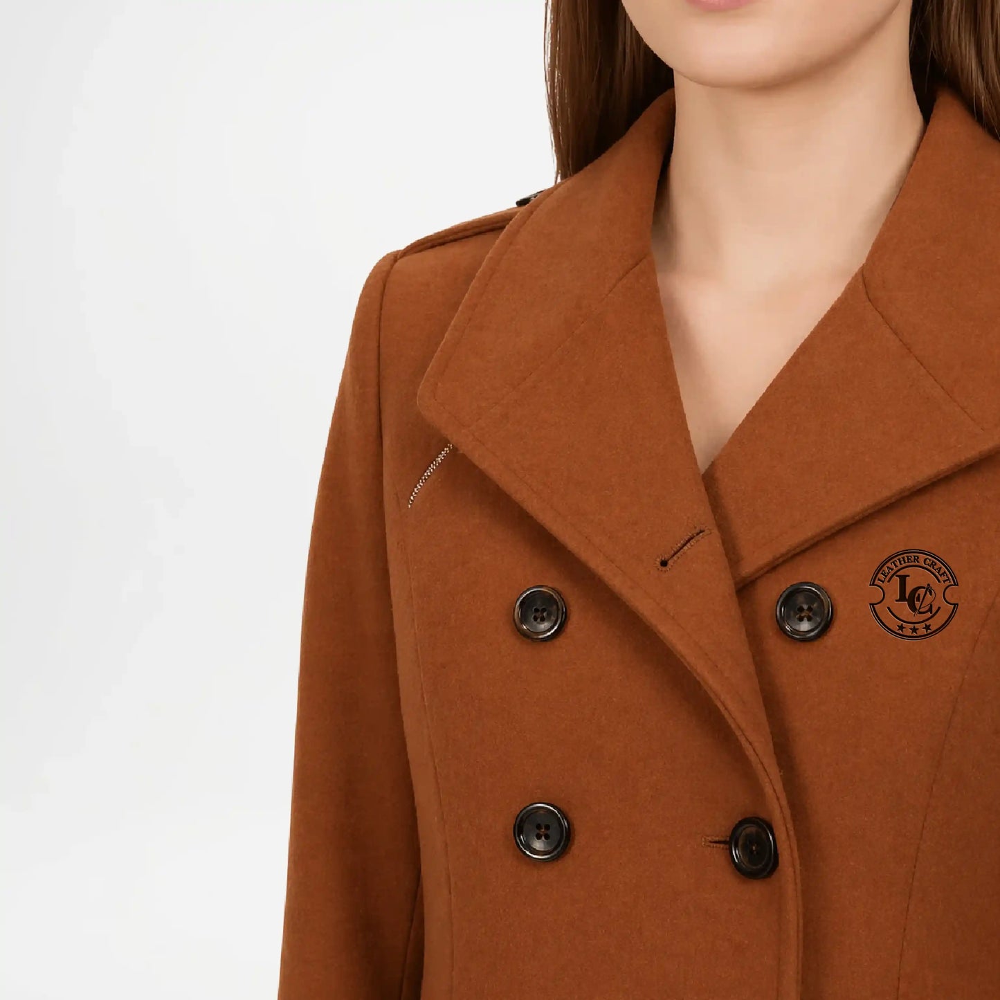 Brown Wool Peacoat