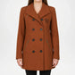 Brown Wool Peacoat Women