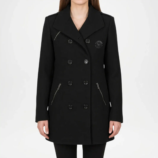 Black Wool Peacoat Women
