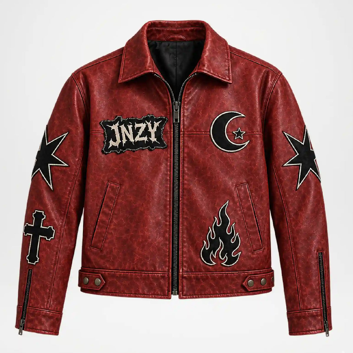Red Leather Jacket Halloween Style