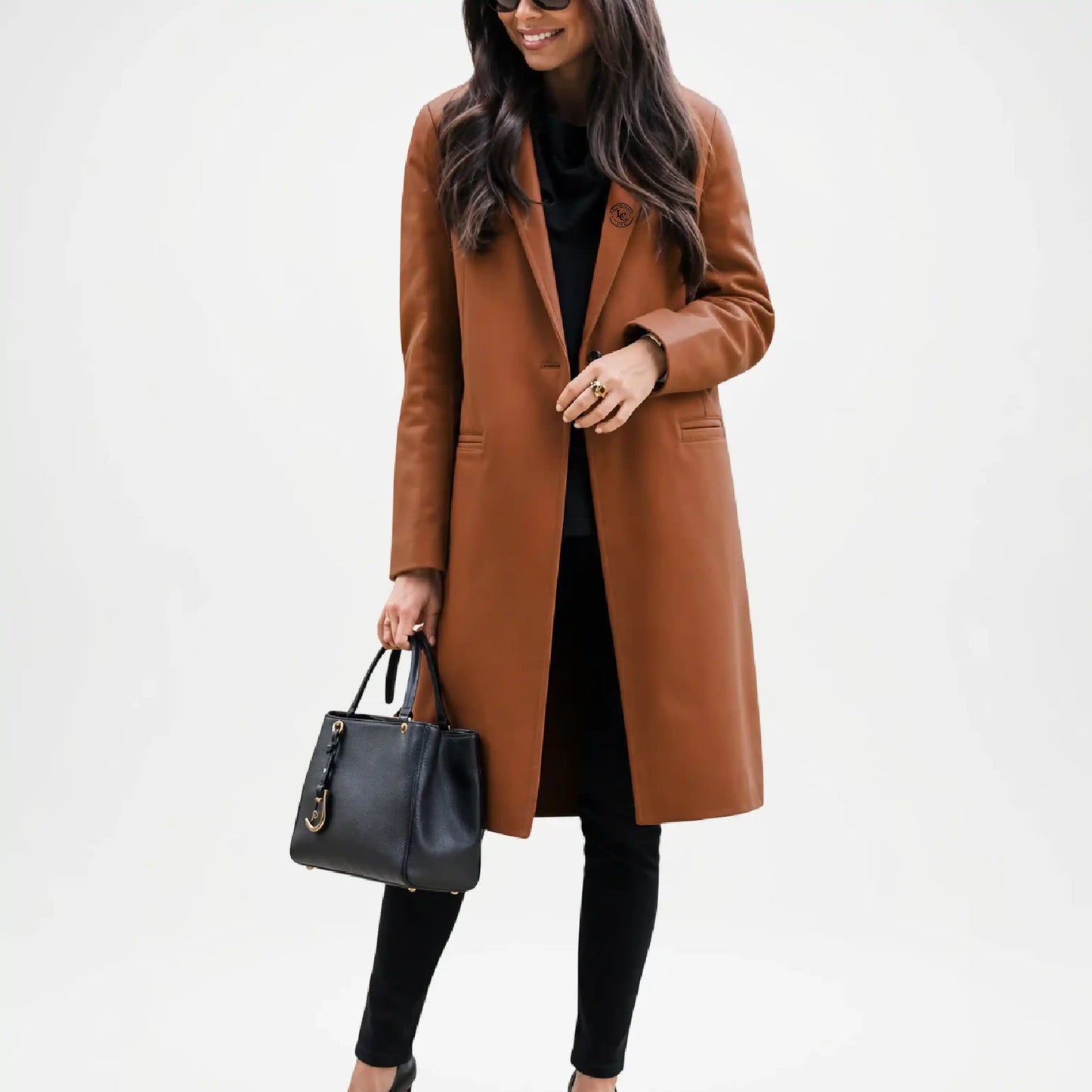 Brown Wool Walker Coat outfit Women
