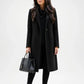Black Wool Walker Coat Women