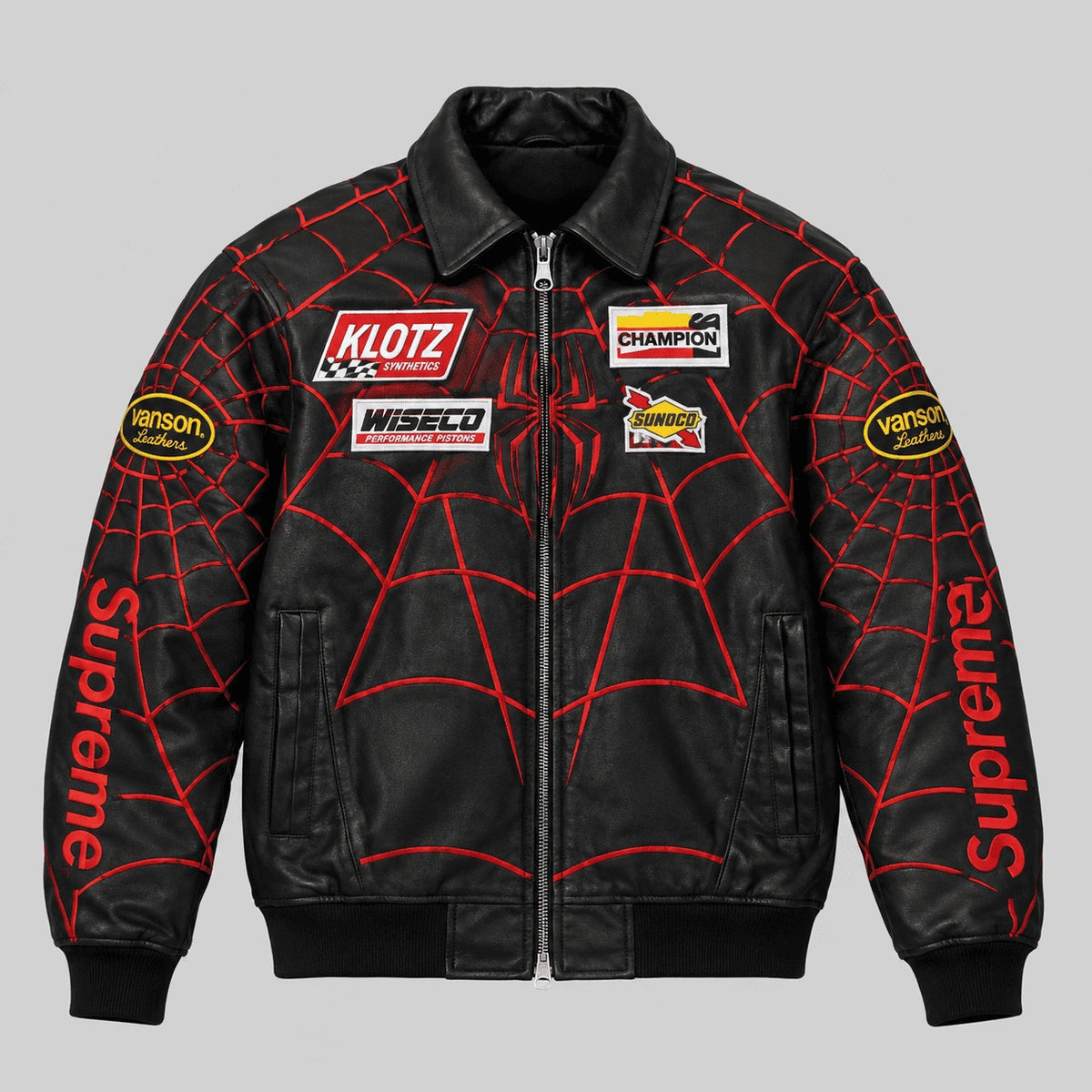 Spider Web Leather Jacket