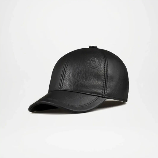 Tancarville Genuine Leather Baseball Cap for Men