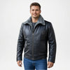 mens black fur bomber jacket