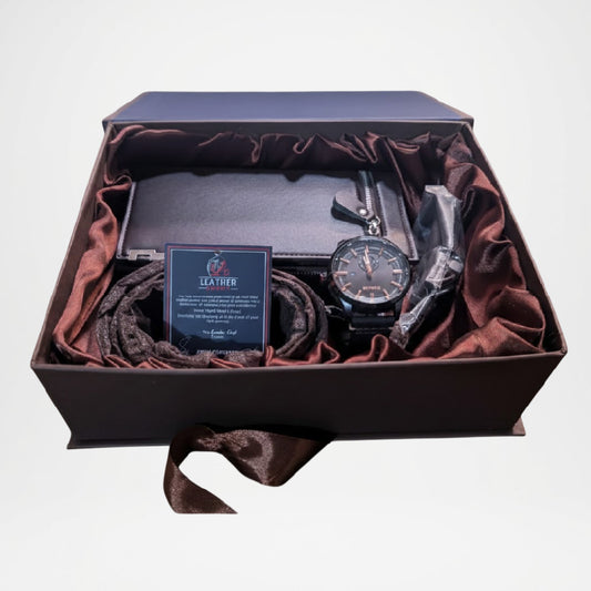 Men's Wallet Belt Watch Gift Set