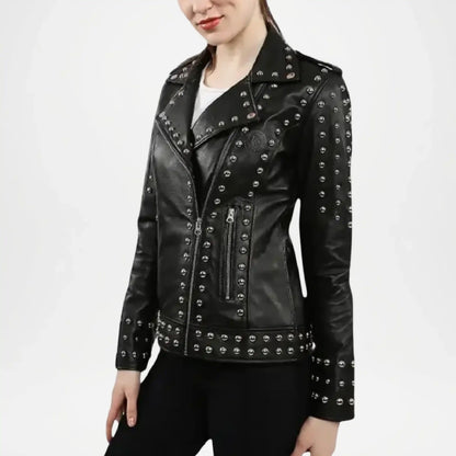 Urban Black Biker Leather Jacket Women’s