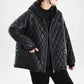 womens black quilted leather jacket veil style