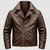 Vintage Brown Leather Biker Jacket