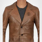 brown leather trench coat vintage