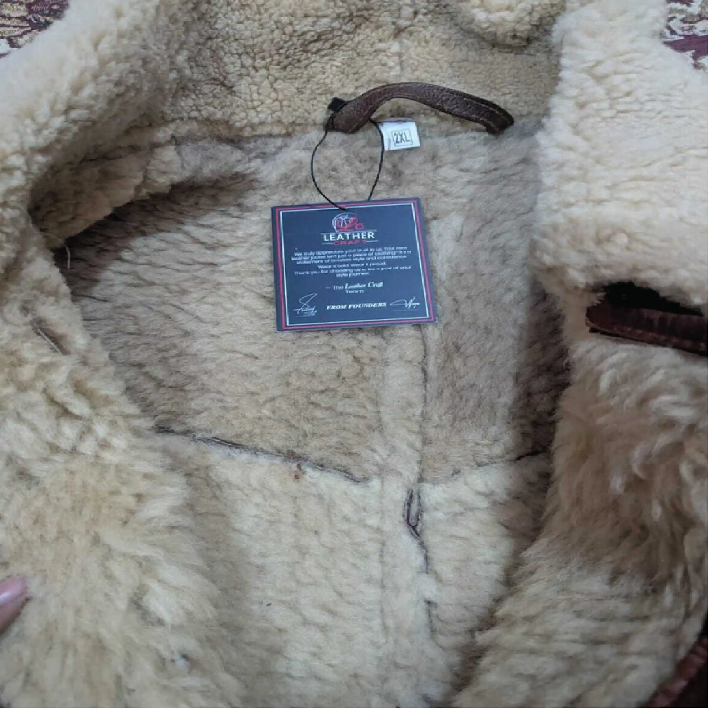 Vintage Men’s Brown Shearling Leather Fur Jacket