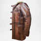 Vintage Men’s Brown Shearling Leather Fur Jacket