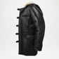 black shearling coat leather