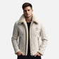 mens white shearling aviator jacket