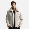 mens white shearling aviator jacket