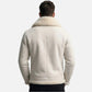 white fur lined leather jacket men aviator