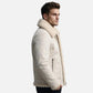 white leather jacket men shearling style