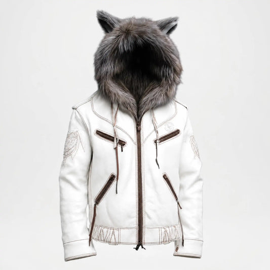 Wolf Leather Jacket