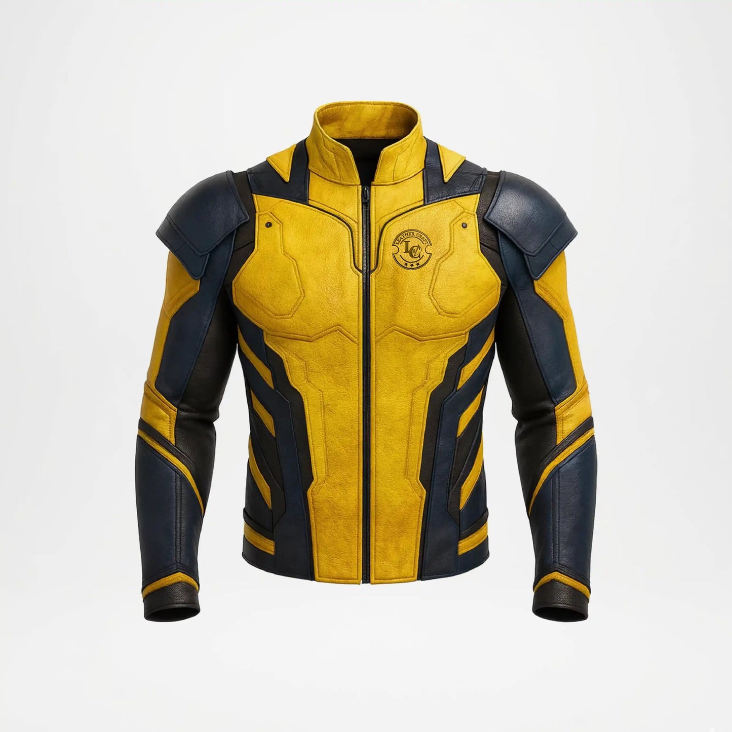 Wolverine Leather Jacket Yellow Black Armor Style