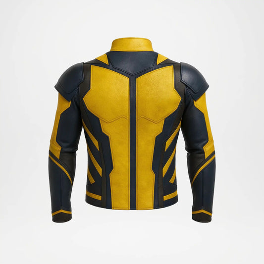 Wolverine Leather Jacket Yellow Black Armor Style
